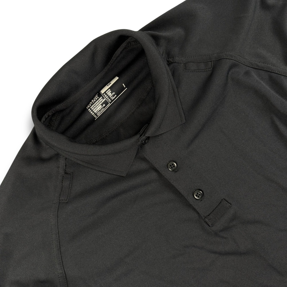 5.11 Tactical Polo Shirt Mens M Black Long Sleeve Performance Utility GGB Dye
